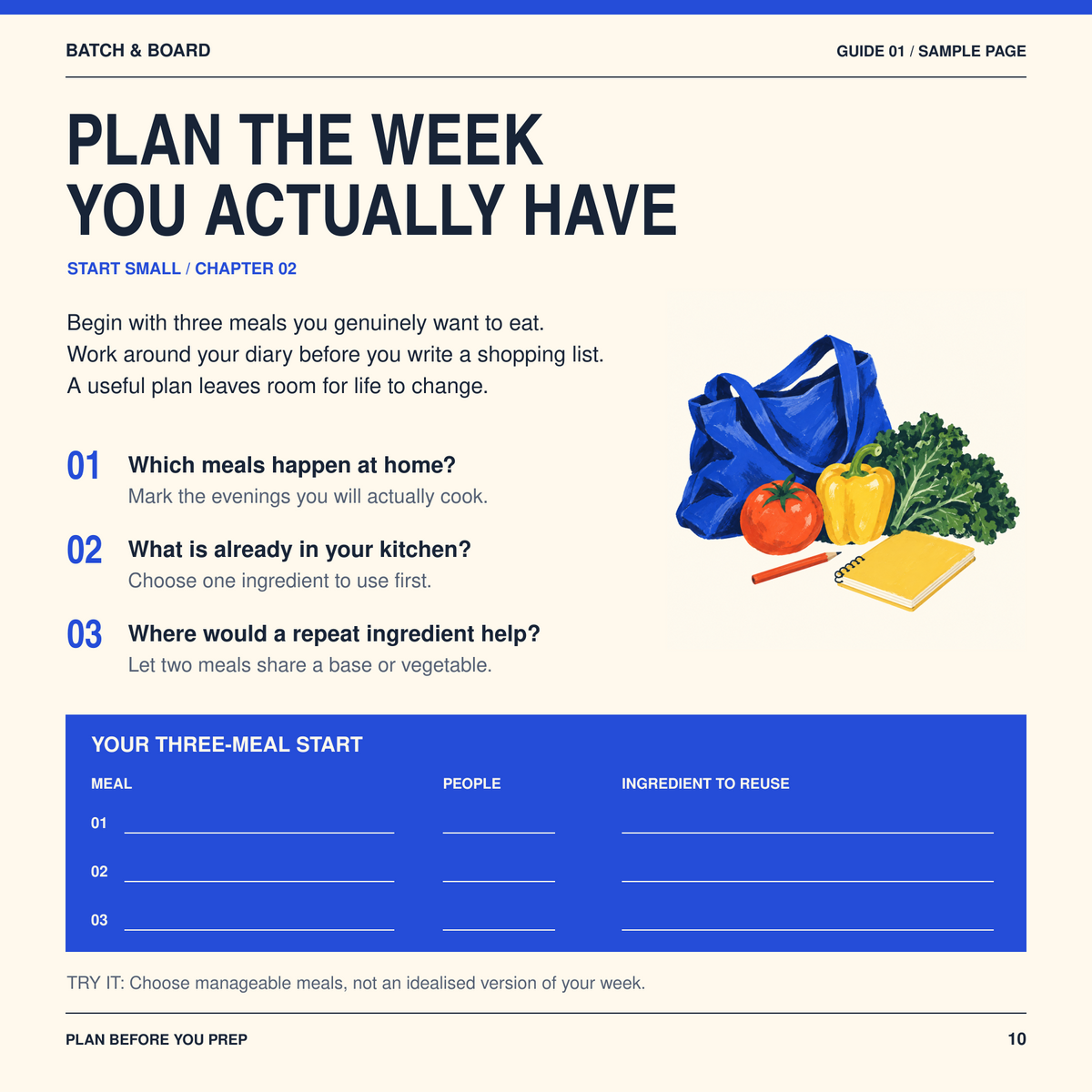 Plan Before You Prep